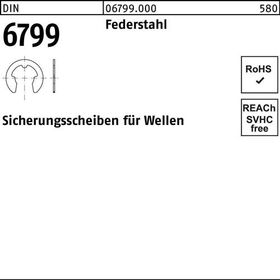 Sicherungsscheibe DIN 6799 f.Wellen 12 Federstahl 1000 Stück - VPE: 1000