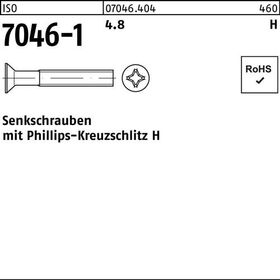 Senkschraube ISO 7046-1 PH M6x 10-H 4.8 1000 Stück - VPE: 1000