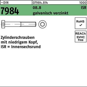 Zylinderschraube DIN 7984 ISR M4x16-T20 8.8 galv.verz. 500St. - VPE: 500