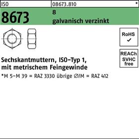 Sechskantmutter ISO 8673 M48x 2 8 galv.verz. 1 Stück