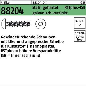 Gewindefurchendeschraube R 88204 Liko ISR 2,5x8-T8 Stahl geh.galv.verz. 1000St. - VPE: 1000