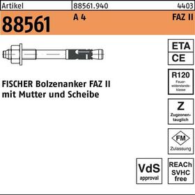 Ankerbolzen R 88561 FAZ II 8/30 A 4 50 Stück FISCHER - VPE: 50