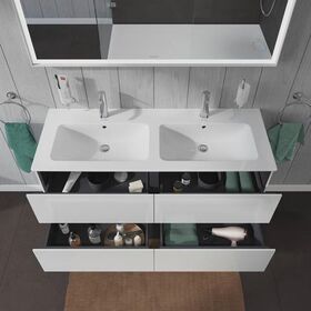 Duravit Waschtischunterbau L-CUBE 1290x481x550mm weiß hochglanz