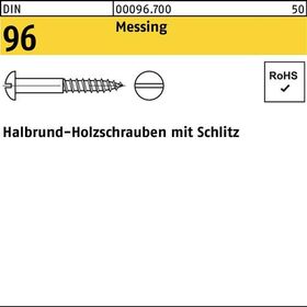 Holzschraube DIN 96 Halbrundkopf Schlitz 3x 20 Messing 200 Stück - VPE: 200