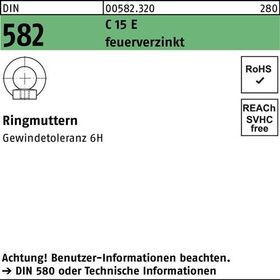 Ringmutter DIN 582 M20 C 15 E feuerverz. 1 Stück