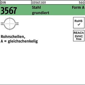 Rohrschelle DIN 3567 gleichschenkelig A 115/NW 100 Stahl grundiert 20 Stück - VPE: 20