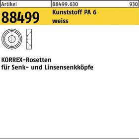 Rosette R 88499 KORREX 803 - M3x2,0 Polyamid 6 weiß 100 Stück DUBO - VPE: 100