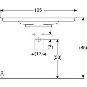 Geberit Möbelwaschtisch ONE weiß, ohne Hahnloch 1050x475mm