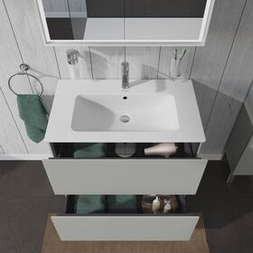 Duravit Waschtischunterbau L-CUBE 820x481x704mm betongrau matt