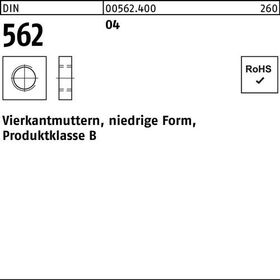 Vierkantmutter DIN 562 niedrige FormM2 Automatenstahl 100 Stück - VPE: 100