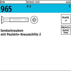 Senkschraube DIN 965 PZ M2x 5-Z A 2 1000 Stück - VPE: 1000