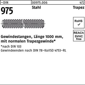 Gewindestange DIN 975 Trapezgewinde TR 14x 4x 1000mm Stahl 1 Stück