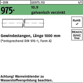 Gewindestange DIN 975 M36x 1000mm 10.9 galv.verz. 1 Stück