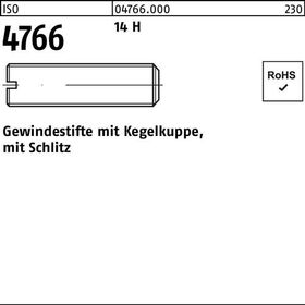 Gewindestift ISO 4766 Kegelkuppe/Schlitz M5x 16 14 H 1000 Stück - VPE: 1000