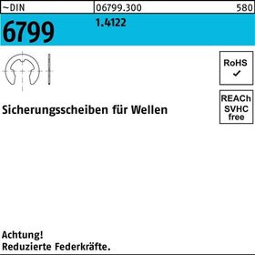 Sicherungsscheibe DIN 6799 f.Wellen 2,3 1.4122 250 Stück - VPE: 250