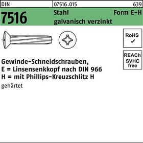 Gewindeschneidschraube DIN 7516 LIKO PH EM 6x25-H Stahl galv.verz. 500St. - VPE: 500