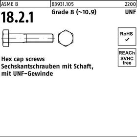 Sechskantschraube R 83931 UNF-Gewinde/Schaft 1 1/4x4 1/2 Grade 8 (~10.9) 1St.