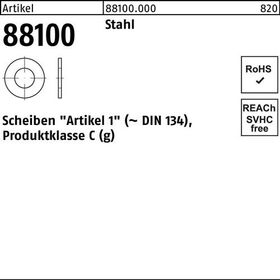 Unterlegscheibe R 88100 3,2x 8x0,5 Stahl 200 Stück - VPE: 200