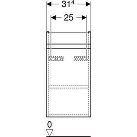 Geberit Unterschrank RENOVA PLAN 314x605x220mm f HWB Lack weiß hochglanz