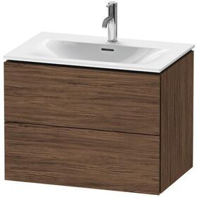 Duravit Waschtischunterbau L-CUBE 720x481mm 2 Schubk we s-matt ES NB mitte