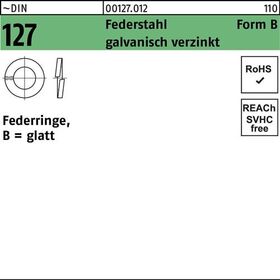 Federring DIN 127 B 16 Federstahl galv.verz. 250 Stück - VPE: 250