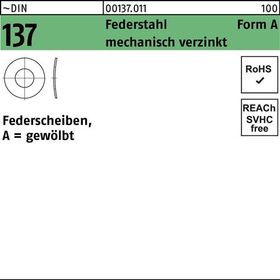 Federscheibe DIN 137 A 5 Federstahl mech.verz. 1000 Stück - VPE: 1000