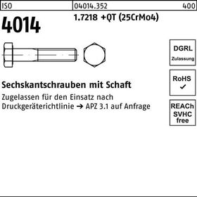 Sechskantschraube ISO 4014 Schaft M16x 80 1.7218 +QT (25CrMo4) 25 Stück - VPE: 25