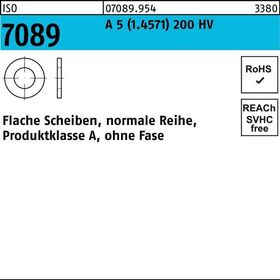 Unterlegscheibe ISO 7089 o.Fase 30 A 5 (1.4571) 200 HV 10 Stück - VPE: 10