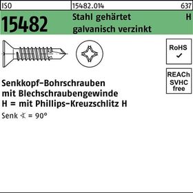 Senkbohrschraube ISO 15482 PH ST 4,8x25-H Stahl gehärtet galv.verz. 500St. - VPE: 500