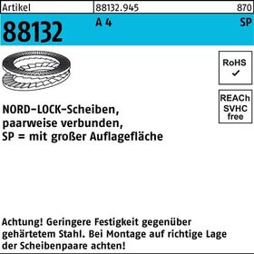 Unterlegscheibe R 88132 geklebt NL 6 SP SS A 4 200 Stück NORD-LOCK - VPE: 200