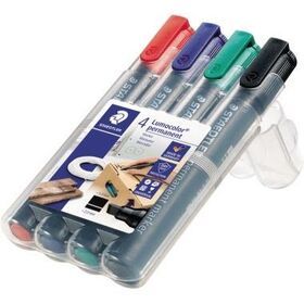 STAEDLER Permanentmaker Lumocolor 350 WP4 2-5mm sortiert 4 St./Pack.