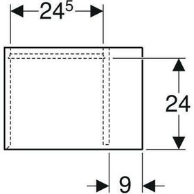 Geberit Seitenelement iCon 370x400x273mm sandgrau hochglanz