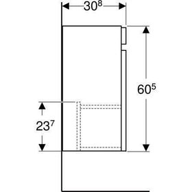 Geberit Unterschrank RENOVA PLAN f HWB 384x605x308mm Fol. NB hickory