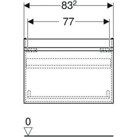 Geberit WT-Unterschrank RENOVA PLAN m 1 Schubl. 900x606x446mm Lack lava matt