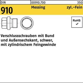 Verschlußschraube DIN 910 Bund/Außen-6-kt M16x 1,5 Messing 25 Stück - VPE: 25