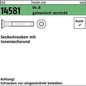 Senkschraube ISO 14581 ISR M4x16 T20 04.8 galv.verz. 2000St. - VPE: 2000