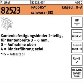 Befestigungsbinder R 82523 Edgecl. 4,6x200/45 PA66HS sw OA 500St HELLERMANNTYTON - VPE: 500