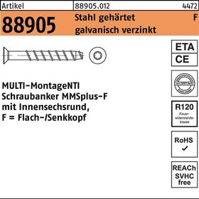 Schraubanker R 88905 MMSplus-F 7,5x140/85/105 T40 Stahl galv.verz. 50St. HECO - VPE: 50