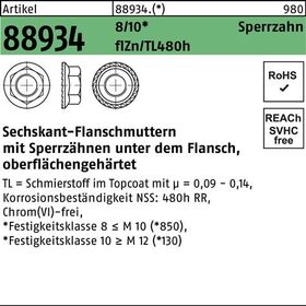 Sechskantflanschmutter R 88934 Sperrzahn M12 10 flZnnc 480h-L 100St. - VPE: 100