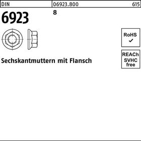 Sechskantmutter DIN 6923 Flansch M12 8 250 Stück - VPE: 250