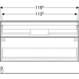 Geberit Waschtischunterschrank iCon 1200x615x476mm weiß matt/Griff weiß matt