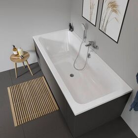 Duravit Rechteck-Badewanne D-CODE 2 Rückenschrägen, weiß 1800x800mm