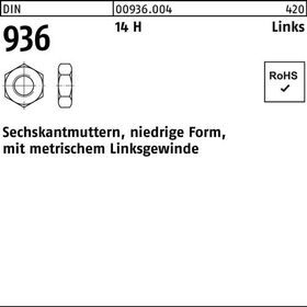 Sechskantmutter DIN 936 links M20 -LH 14 H 50 Stück - VPE: 50