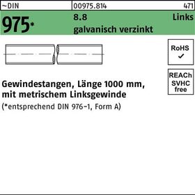 Gewindestange DIN 975 links M6 -LHx 1000mm 8.8 galv.verz. 1 Stück