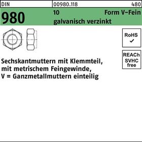 Sechskantmutter DIN 980 Klemmteil VM 18x 1,5 10 galv.verz. 50 Stück - VPE: 50