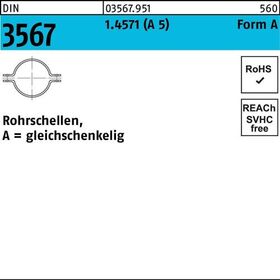 Rohrschelle DIN 3567 gleichschenkelig A 34/NW 25 A 5 1 Stück