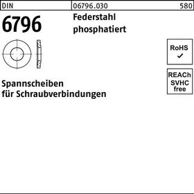 Spannscheibe DIN 6796 3x 7x 0,6 Federstahl phosphatiert 500 Stück - VPE: 500