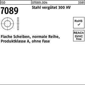 Unterlegscheibe ISO 7089 o.Fase 16 Stahl vergütet 300 HV 100 Stück - VPE: 100