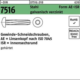 Gewindeschneidschraube DIN 7516 LIKO ISR AE M6x20-T30 Stahl galv.verz. 500St. - VPE: 500