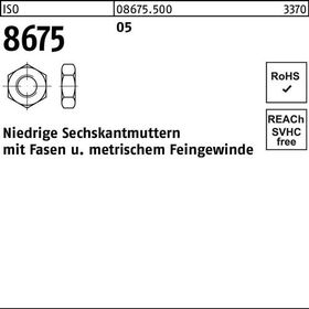 Sechskantmutter ISO 8675 Fasen M14x 1,5 5 100 Stück - VPE: 100